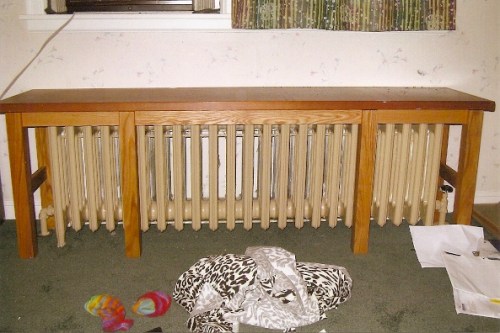 radiator bench old house