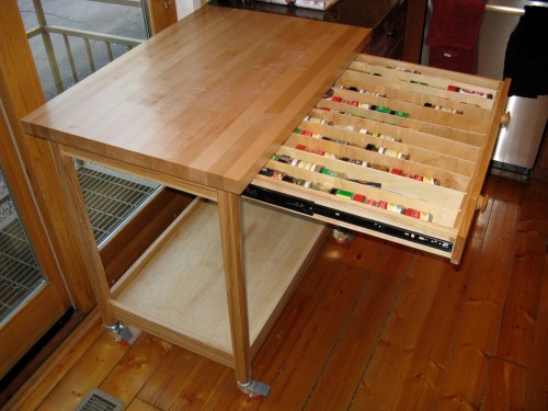butcher block drawer